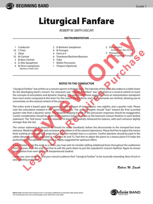 Liturgical Fanfare 號曲 總譜 | 小雅音樂 Hsiaoya Music