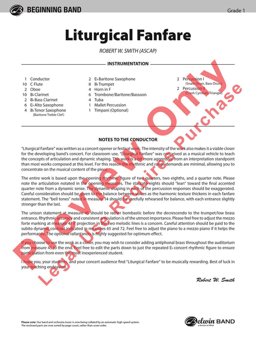 Liturgical Fanfare 號曲 總譜 | 小雅音樂 Hsiaoya Music