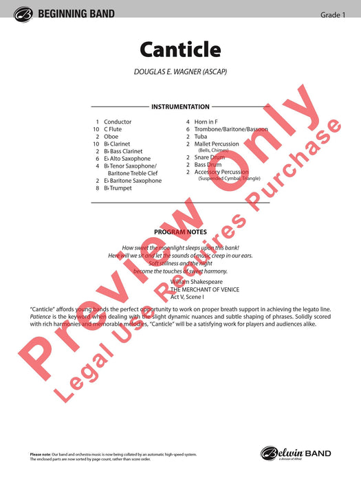 Canticle 頌歌 總譜 | 小雅音樂 Hsiaoya Music