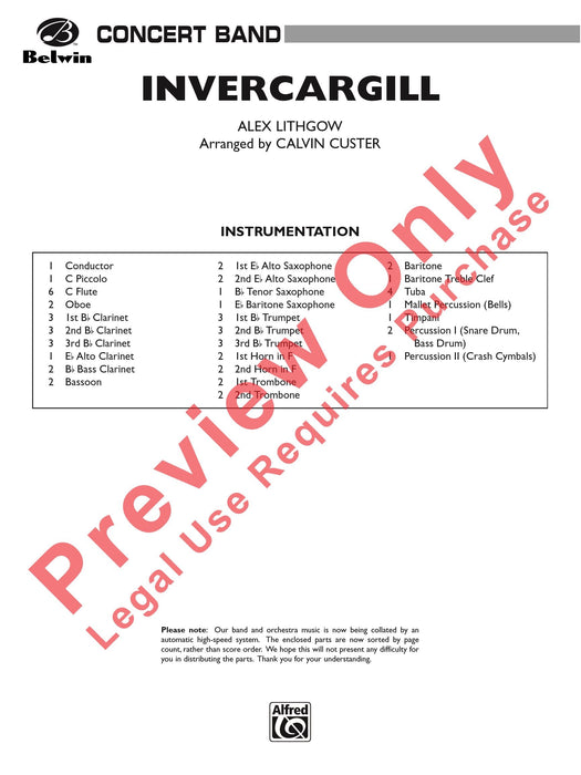 Invercargill 總譜 | 小雅音樂 Hsiaoya Music