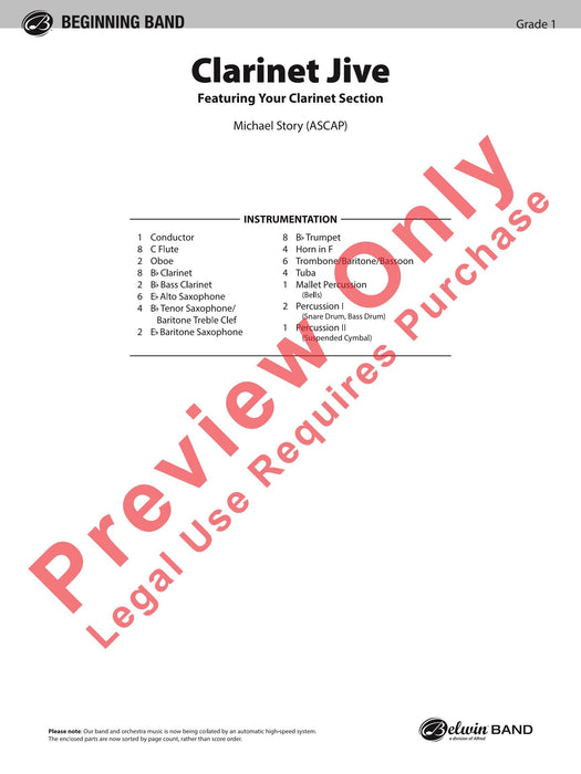 Clarinet Jive Clarinet Section Feature 豎笛樂節 總譜 | 小雅音樂 Hsiaoya Music