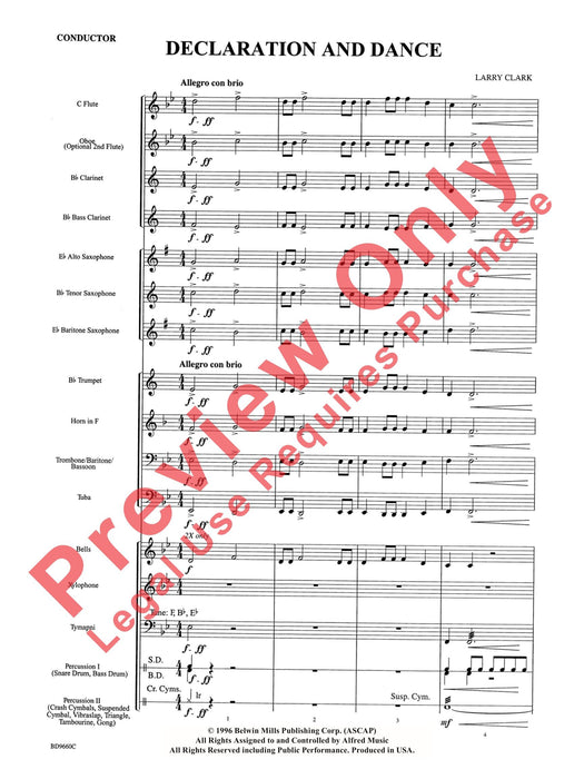 Declaration and Dance 舞曲 總譜 | 小雅音樂 Hsiaoya Music