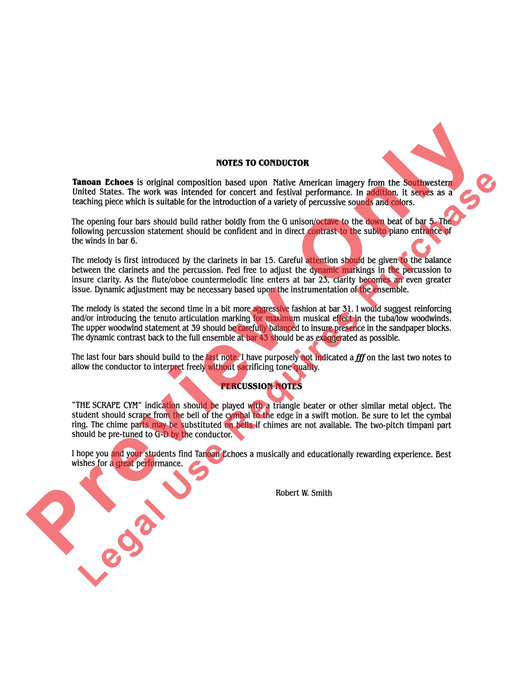 Tanoan Echoes 總譜 | 小雅音樂 Hsiaoya Music