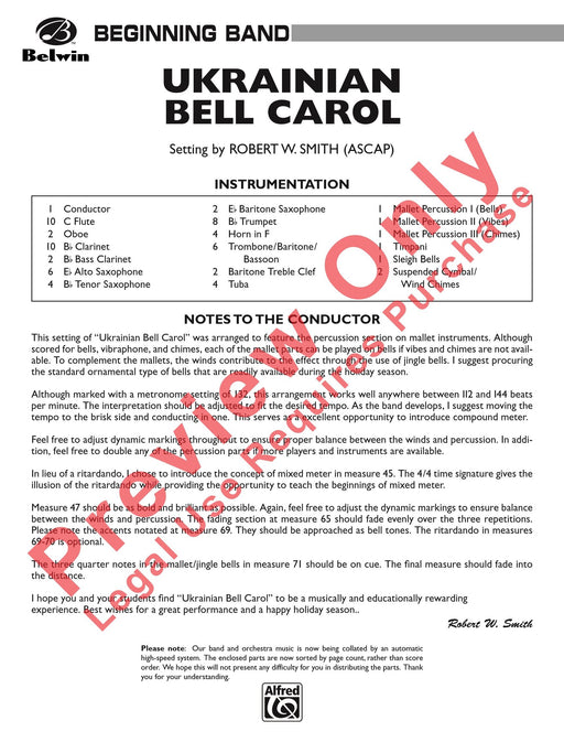 Ukranian Bell Carol 耶誕頌歌 總譜 | 小雅音樂 Hsiaoya Music