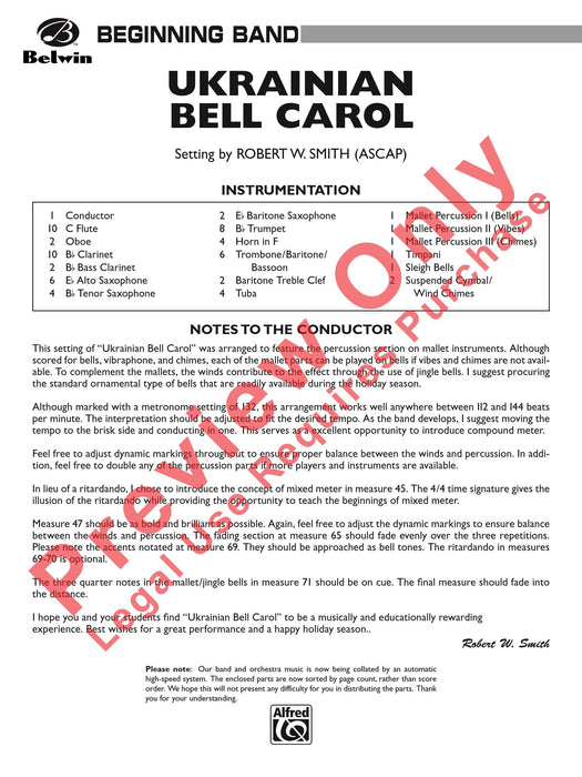 Ukranian Bell Carol 耶誕頌歌 總譜 | 小雅音樂 Hsiaoya Music