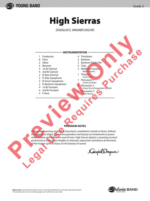 High Sierras 總譜 | 小雅音樂 Hsiaoya Music