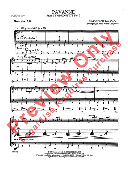 Pavanne (from Symphonette No. 2) 總譜 | 小雅音樂 Hsiaoya Music