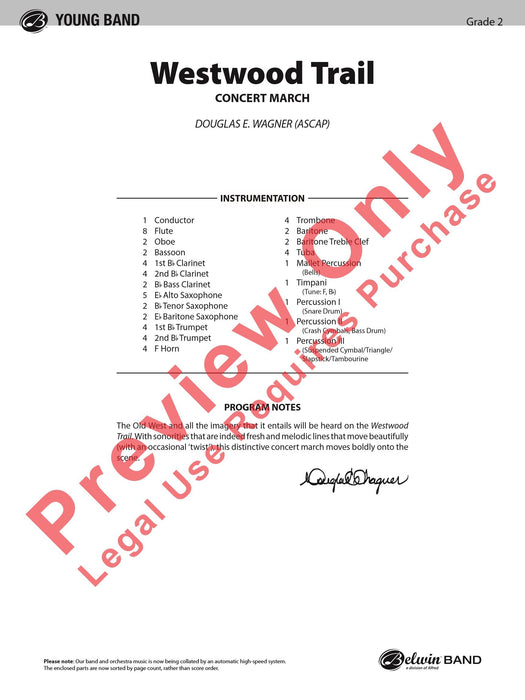 Westwood Trail Concert March 音樂會進行曲 總譜 | 小雅音樂 Hsiaoya Music