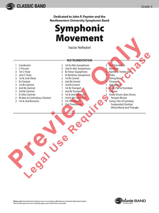 Symphonic Movement 內爾希伯爾 樂章 總譜 | 小雅音樂 Hsiaoya Music