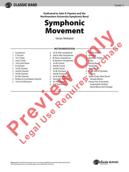 Symphonic Movement 內爾希伯爾 樂章 總譜 | 小雅音樂 Hsiaoya Music