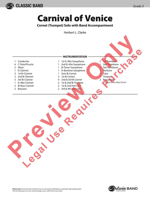 Carnival of Venice Cornet (Trumpet) Solo with Band Accompaniment 短號 小號 獨奏 伴奏 | 小雅音樂 Hsiaoya Music