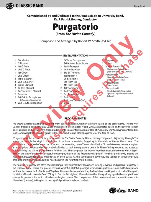 Purgatorio From The Divine Comedy 總譜 | 小雅音樂 Hsiaoya Music