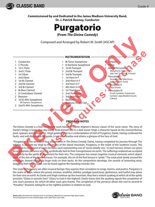 Purgatorio From The Divine Comedy 總譜 | 小雅音樂 Hsiaoya Music