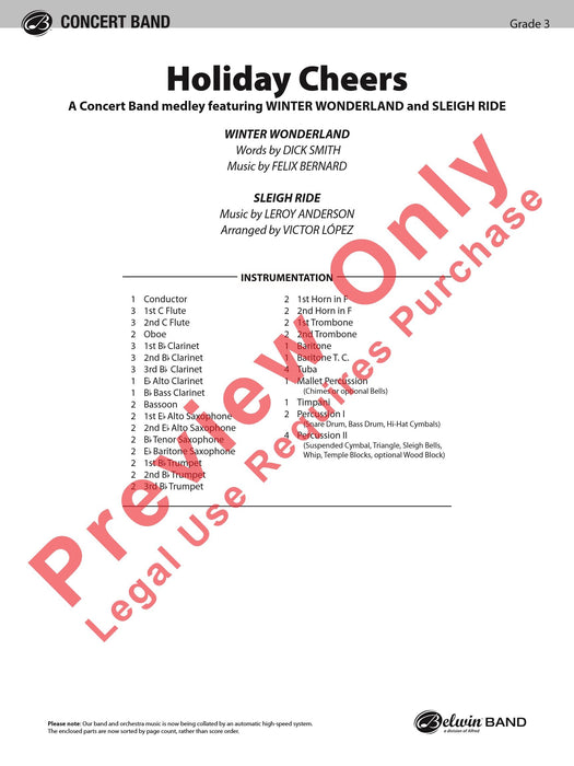 Holiday Cheers Featuring: Winter Wonderland / Sleigh Ride 總譜 | 小雅音樂 Hsiaoya Music