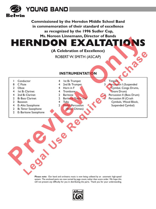 Herndon Exaltations (A Celebration of Excellence) 總譜 | 小雅音樂 Hsiaoya Music