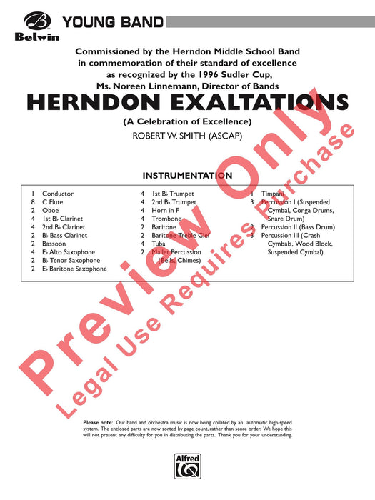 Herndon Exaltations (A Celebration of Excellence) 總譜 | 小雅音樂 Hsiaoya Music
