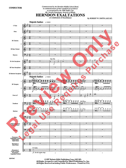 Herndon Exaltations (A Celebration of Excellence) 總譜 | 小雅音樂 Hsiaoya Music