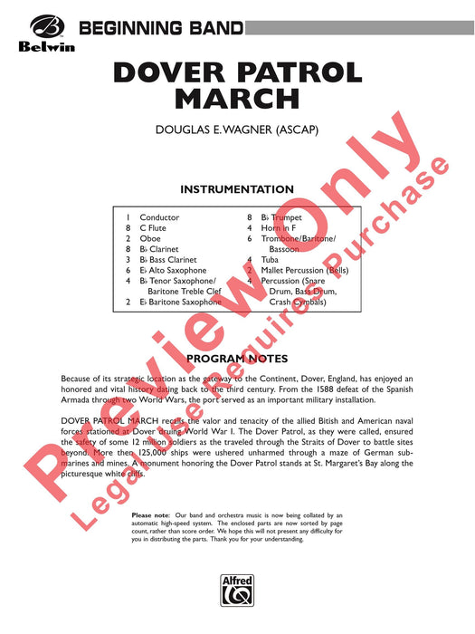 Dover Patrol March 進行曲 總譜 | 小雅音樂 Hsiaoya Music
