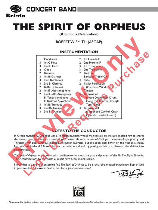 The Spirit of Orpheus (A Sinfonian Celebration) 奧菲斯 交響曲 總譜 | 小雅音樂 Hsiaoya Music