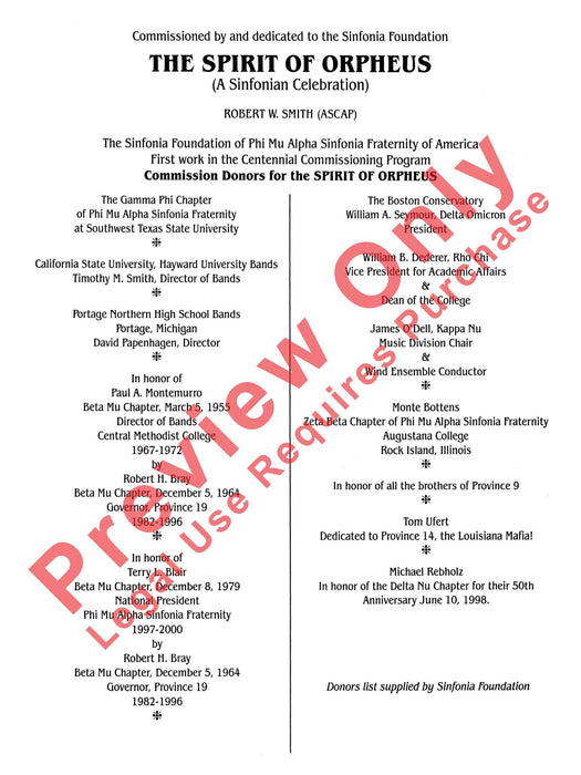 The Spirit of Orpheus (A Sinfonian Celebration) 奧菲斯 交響曲 總譜 | 小雅音樂 Hsiaoya Music