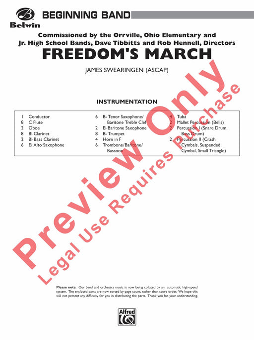 Freedom's March 進行曲 總譜 | 小雅音樂 Hsiaoya Music