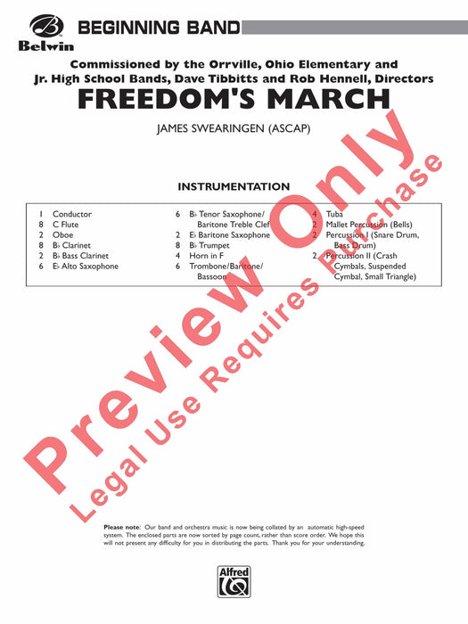 Freedom's March 進行曲 總譜 | 小雅音樂 Hsiaoya Music