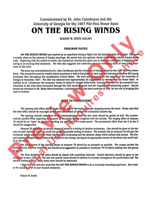 On the Rising Winds 總譜 | 小雅音樂 Hsiaoya Music