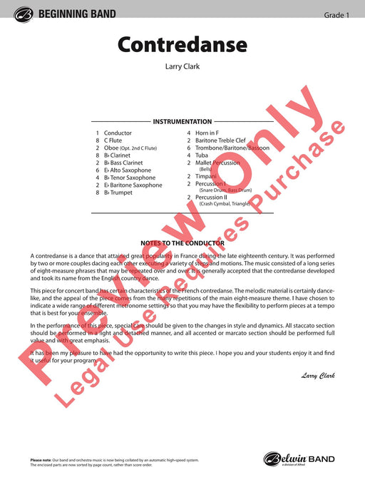 Contredanse 總譜 | 小雅音樂 Hsiaoya Music