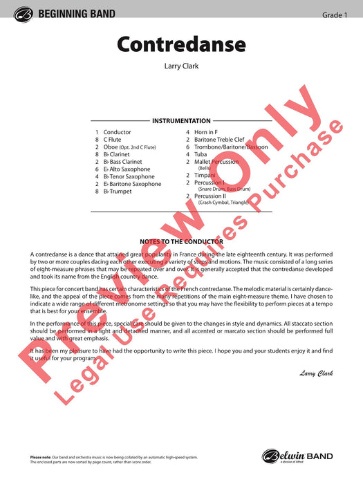 Contredanse 總譜 | 小雅音樂 Hsiaoya Music