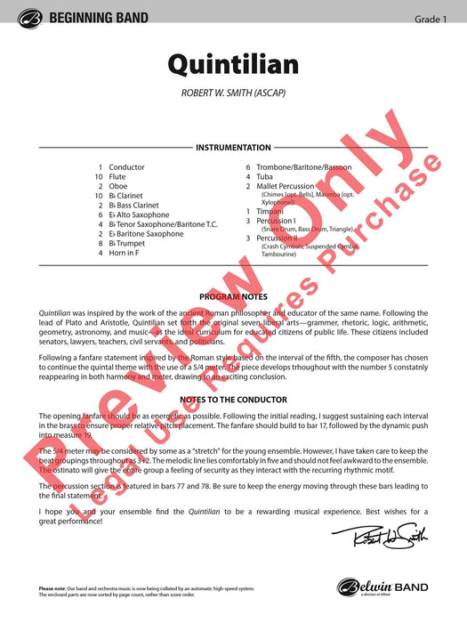 Quintilian 總譜 | 小雅音樂 Hsiaoya Music