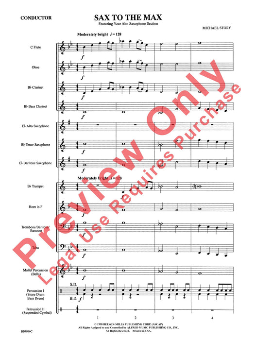 Sax to the Max Featuring Your Alto Saxophone Section 中音薩氏管 總譜 | 小雅音樂 Hsiaoya Music