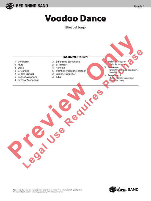 Voodoo Dance 舞曲 總譜 | 小雅音樂 Hsiaoya Music