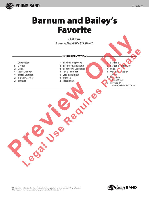 Barnum and Bailey's Favorite 總譜 | 小雅音樂 Hsiaoya Music