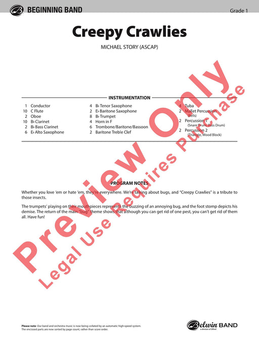 Creepy Crawlies 總譜 | 小雅音樂 Hsiaoya Music