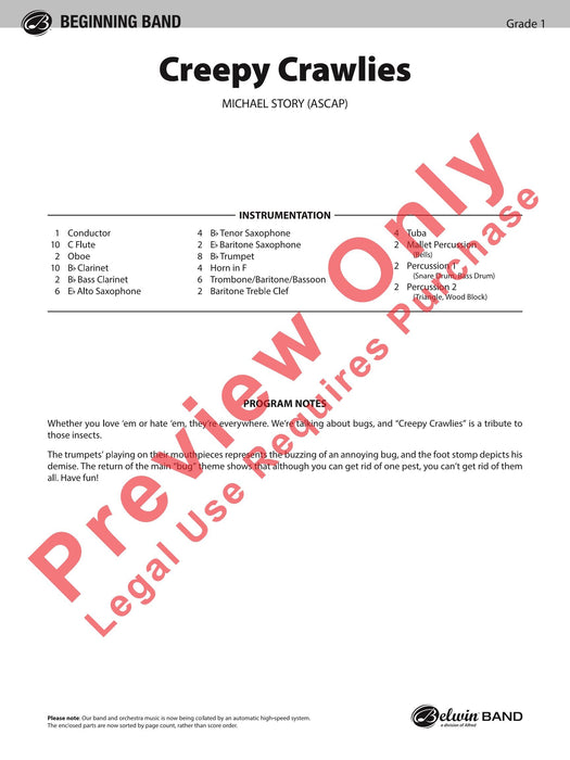 Creepy Crawlies 總譜 | 小雅音樂 Hsiaoya Music