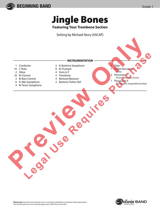 Jingle Bones Trombone Section Feature 長號樂節 總譜 | 小雅音樂 Hsiaoya Music