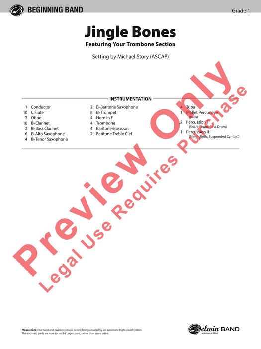 Jingle Bones Trombone Section Feature 長號樂節 總譜 | 小雅音樂 Hsiaoya Music