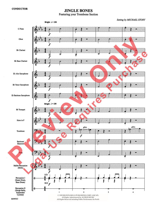 Jingle Bones Trombone Section Feature 長號樂節 總譜 | 小雅音樂 Hsiaoya Music