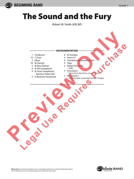 The Sound and the Fury 總譜 | 小雅音樂 Hsiaoya Music