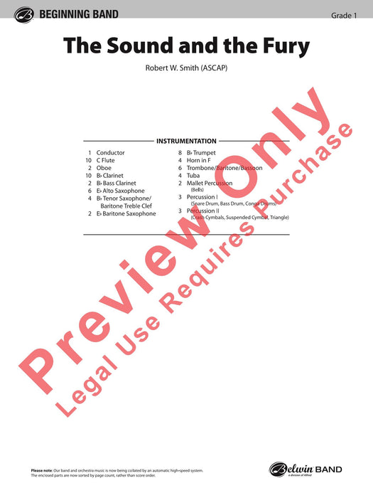 The Sound and the Fury 總譜 | 小雅音樂 Hsiaoya Music