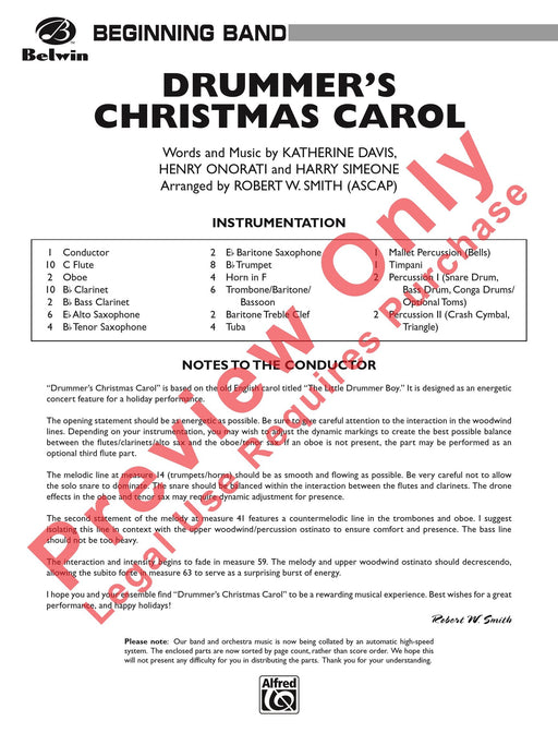Drummer's Christmas Carol Percussion Section Feature 耶誕頌歌擊樂器 總譜 | 小雅音樂 Hsiaoya Music
