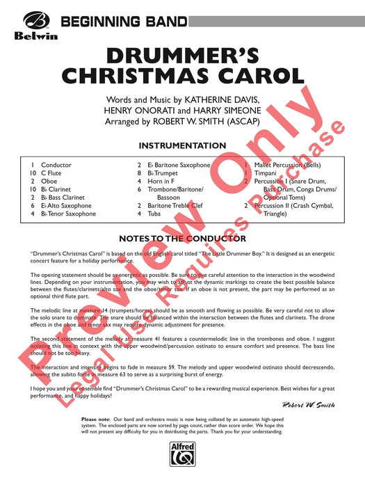 Drummer's Christmas Carol Percussion Section Feature 耶誕頌歌擊樂器 總譜 | 小雅音樂 Hsiaoya Music