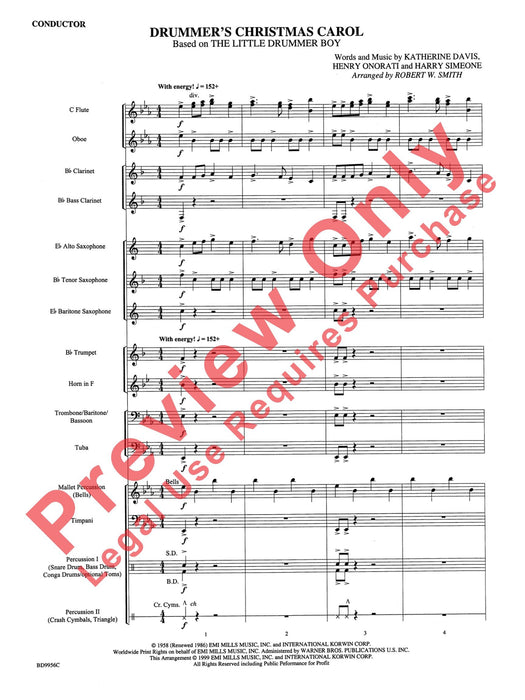 Drummer's Christmas Carol Percussion Section Feature 耶誕頌歌擊樂器 總譜 | 小雅音樂 Hsiaoya Music