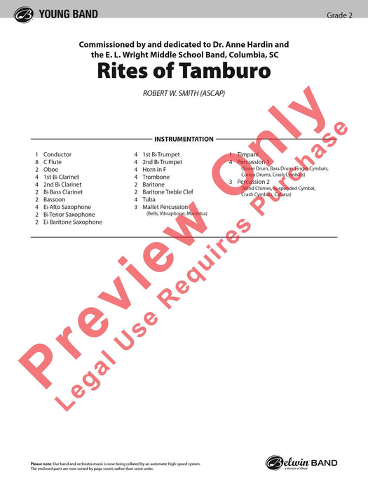 Rites of Tamburo 總譜 | 小雅音樂 Hsiaoya Music