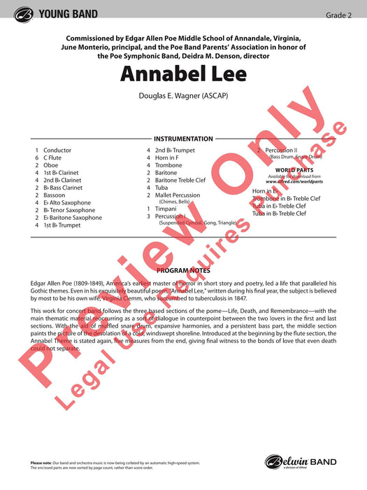 Annabel Lee 總譜 | 小雅音樂 Hsiaoya Music