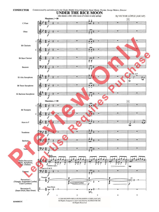 Under the Rice Moon 總譜 | 小雅音樂 Hsiaoya Music