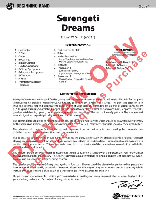 Serengeti Dreams 總譜 | 小雅音樂 Hsiaoya Music