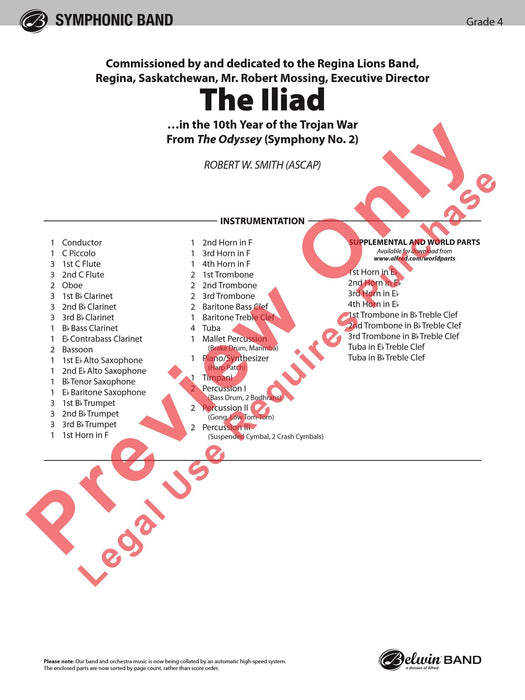 The Iliad (from The Odyssey (Symphony No. 2)) 交響曲 總譜 | 小雅音樂 Hsiaoya Music