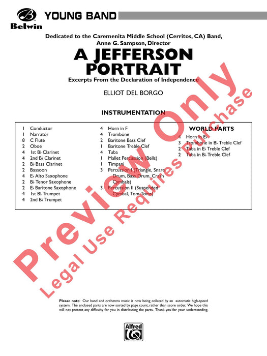 A Jefferson Portrait 總譜 | 小雅音樂 Hsiaoya Music