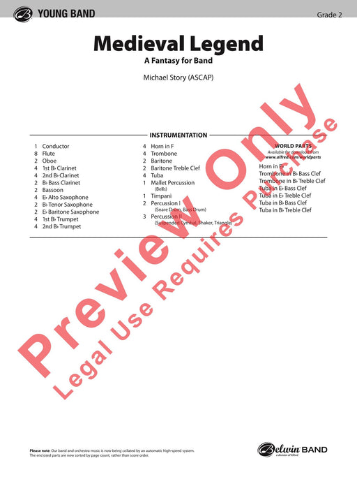 Medieval Legend A Fantasy for Band 傳奇曲 幻想曲 總譜 | 小雅音樂 Hsiaoya Music